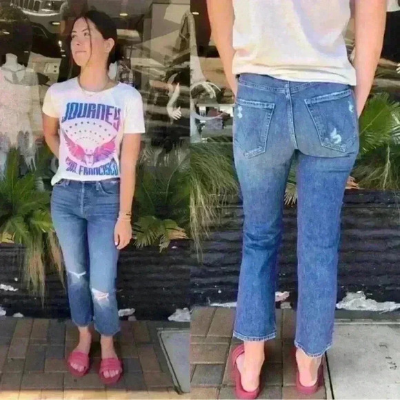 Mother Denim Tomcat Straight Leg Jean in Playing With Scissors Size 26 - Picture 13 of 13